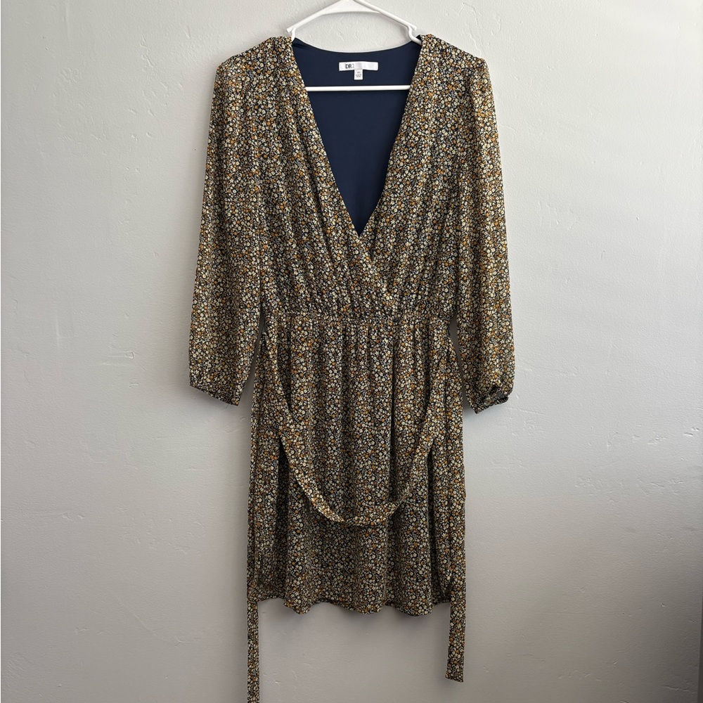 Daniel Rainn Brown Tan Wrap Sundress